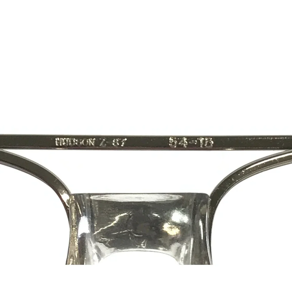 Vintage Hudson Safety Eyeglasses Frames Z87 Gunmetal Silver Aviator 54-15-140